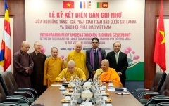 GHPGVN và Hội đồng Tăng già Phật giáo Sri Lanka ký kết bản ghi nhớ