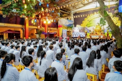 500 khóa sinh tham gia khóa tu tuổi trẻ lần thứ XII - 2024 tại chùa Bằng