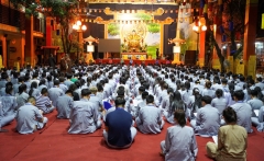 Ngày thứ 4 khóa tu mùa hè chùa Bằng, Gieo hạt giống 'Đoàn kết' với các khóa sinh