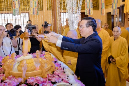 Chủ tịch nước chúc mừng Phật đản Đức Pháp chủ và Hòa thượng Chủ tịch