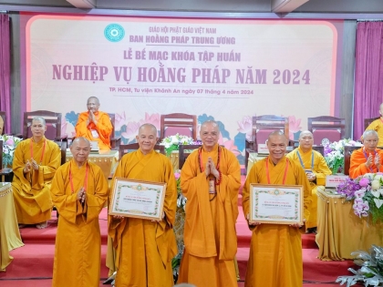 Bế mạc Khóa tập huấn Nghiệp vụ Hoằng pháp năm 2024