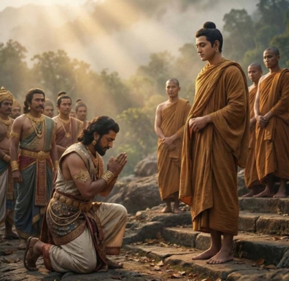 Hình ảnh cuộc đời Đức Phật Thích Ca Mâu Ni bằng AI