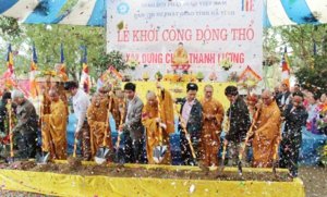 Hà Tĩnh: Lễ Động thổ trùng tu xây dựng ngôi Thanh Lương cổ tự