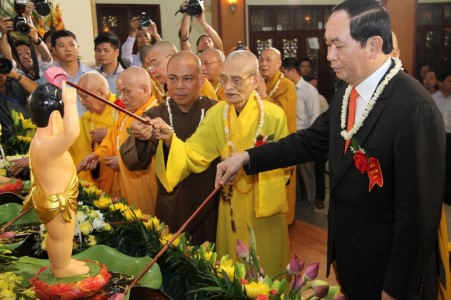 Chủ tịch nước Trần Đại Quang dự lễ Phật đản do TƯ GHPGVN tổ chức