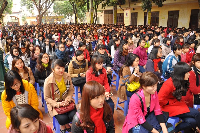 Sinh viên trường Cao Đẳng Y Tế tham gia học tập ngoại khóa tại Chùa Bằng