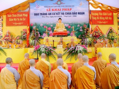 Phú Thọ: Lễ khai pháp mùa an cư kiết hạ PL 2560 tại Hạ trường Bảo Ngạn