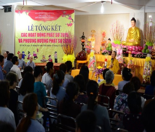 Chùa Giác Ngộ lễ tổng kết các hoạt động Phật sự 2015