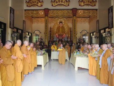 Khóa lễ trì tụng kinh Lương Hoàng Sám và cầu an tại chùa Phước Thọ