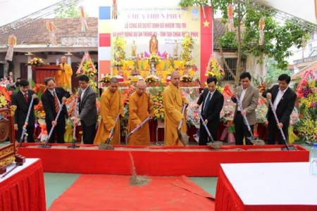 Lễ bổ nhiệm trụ trì, khởi công xây dựng chùa Thiên Phúc