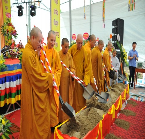 Động thổ xây dựng giảng đường chùa Thọ Khuê - Phú Thọ