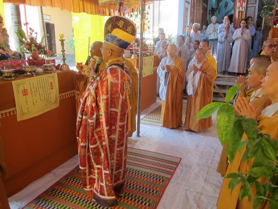 Lễ lạc thành giảng đường và an vị Tây phương tam Thánh tại chùa Minh Châu