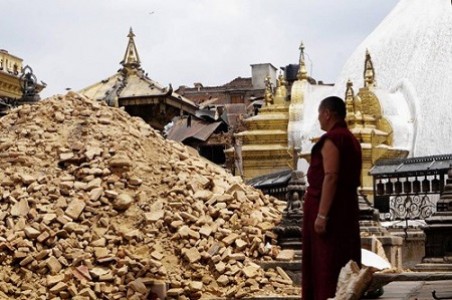 Xót xa di tích Phật giáo tan hoang sau động đât ở Nepal