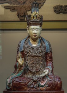 Pho tượng Hoàng Thái hậu Trịnh Thị Ngọc Trúc thờ ở chùa Mật