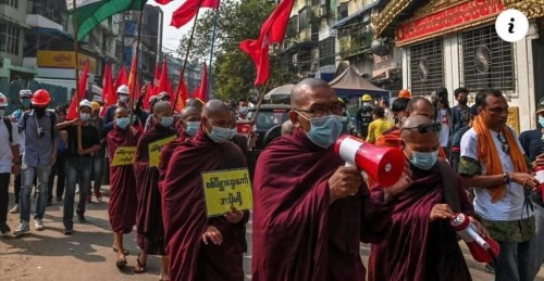 Hội nhà sư Myanmar phản đối chính quyền quân sự