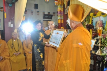 Thủ tướng Chính phủ truy tặng Bằng khen cho cố HT. Thích Huệ Hiền