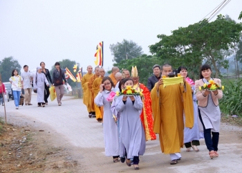 Chùa Vạn Phúc Hà Tĩnh lễ cung nghinh Ngọc Xá Lợi Phật