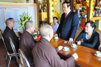 Hà Tĩnh: Lãnh đạo chính quyền tỉnh thăm và chúc tết Ban trị sự PG