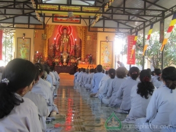 Chùa Minh Thiện khai khóa “Một ngày an lạc” đầu năm