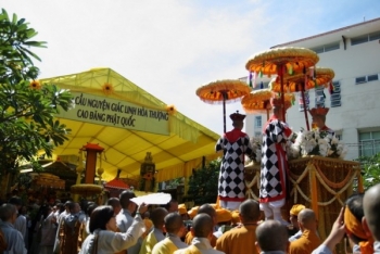 Lễ tống biệt nhục thân cố Hòa thượng Thích Minh Châu về cõi Phật