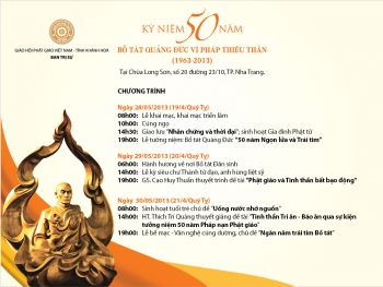 Thông báo chương trình tổ chức sự kiện 50 năm Bồ Tát Quảng Đức