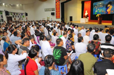 Hòa thượng Thích Bảo Nghiêm thăm giảng vu lan tại viện huyết học và truyền máu TW