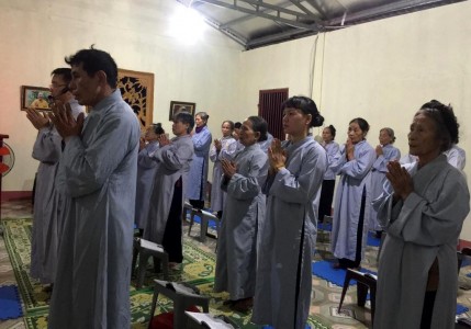 Hà Tĩnh: Thời khóa sám hối 14 -11- Mậu Tuất tại chùa Vĩnh Phúc