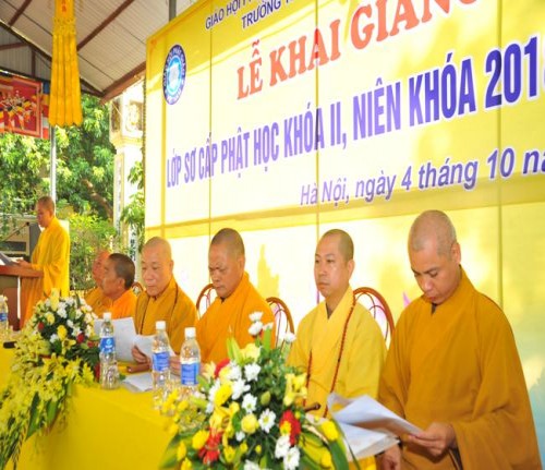 Hà Nội: Lễ khai giảng lớp sơ cấp Phật học khóa II niên khóa 2018 – 2020