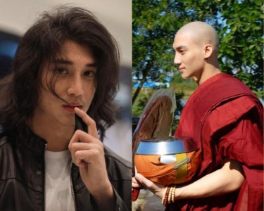 Người mẫu nam nổi tiếng ở Myanmar từ bỏ mái tóc dài lãng tử để tham gia khóa tu
