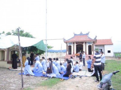 Hà Tĩnh: Lễ an vị Tôn tượng Phật tại ngôi chùa cổ vừa được phục dựng