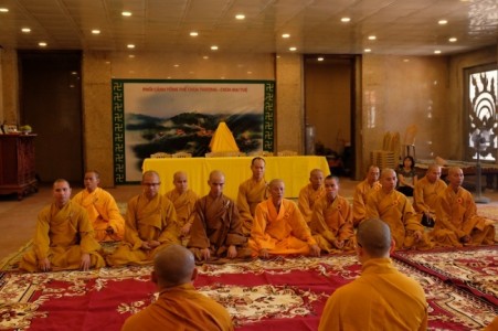 Phật giáo Nghệ An cử hành lễ tác pháp An cư tại hạ trường Đại Tuệ