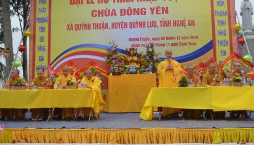 Nghệ An: Khánh thành ngôi chùa cổ Đồng Yên