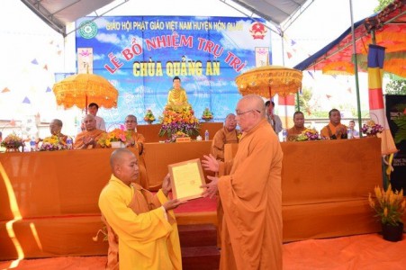 Bình Phước: Lễ bổ nhiệm trụ trì chùa Quảng An