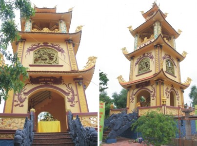Hà Tĩnh: Lễ vu lan, sái tịnh bảo tháp tại chùa Xuân Đài