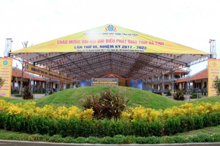 Hình ảnh chuẩn bị Đại hội Đại biểu Phật giáo Hà Tĩnh nhiệm kỳ 2017-2022