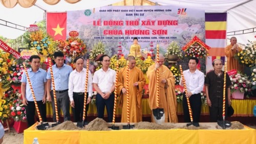 Hà Tĩnh: Lễ động thổ xây dựng chùa Hương Sơn