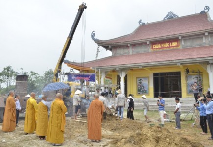 Hà Tĩnh: Chùa Phúc Linh rót đồng đúc tôn tượng Phật Thích Ca cao 5m