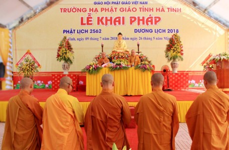 Hà Tĩnh: Lễ khai pháp khóa An cư kiết hạ tại Trung tâm Văn hóa Phật giáo