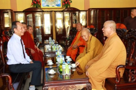 BRVT: Ban tôn giáo Chính Phủ thăm và chúc tết BTS Phật giáo tỉnh