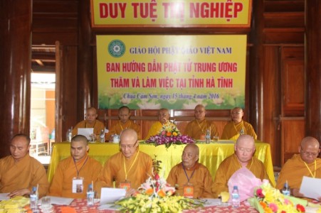 Ban Hướng dẫn Phật tử Trung ương thăm và làm việc tại Hà Tĩnh