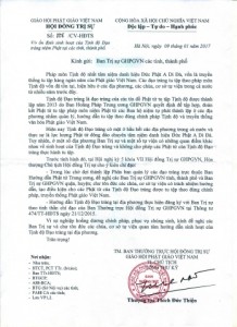 Công văn về việc ổn định sinh hoạt của Tịnh độ Đạo tràng niệm Phật