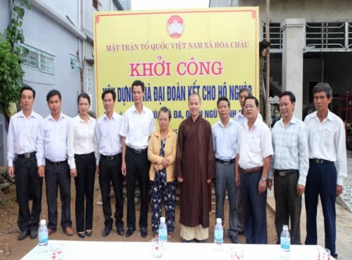 Đà Nẵng: Khởi công xây dựng nhà Đại đoàn kết do chùa Bà Đa tài trợ