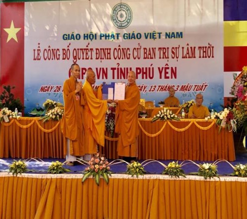 Công cử Ban Trị sự lâm thời Giáo hội Phật giáo Việt Nam tỉnh Phú Yên