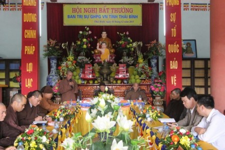 Thái Bình: BTS Phật giáo tỉnh họp hội nghị bất thường