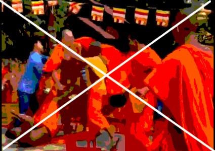 Sự thật về clip những người mặc áo tu sĩ đánh nhau trong chùa