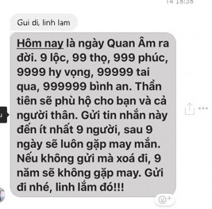 Tin nhắn ngày Quán Âm ra đời