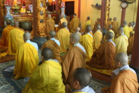 Trường hạ Thánh Long tổ chức khai khóa An cư kiết hạ PL.2558