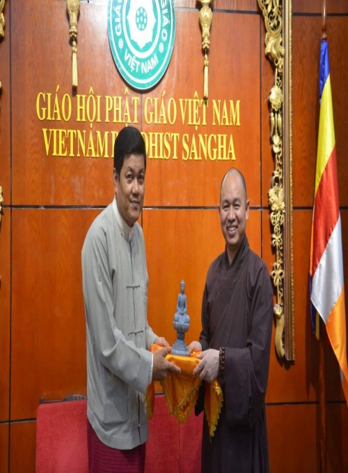 Hà Nội: Đại sứ Myanmar thăm và làm việc với Trung ương GHPGVN